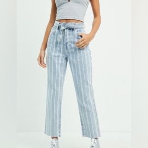 PacSun Double Stripe High Waisted Straight Leg Jeans size 25